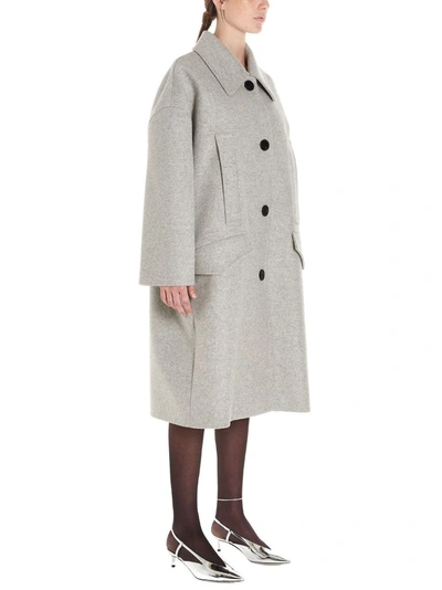 Shop Givenchy Women's Grey Wool Coat