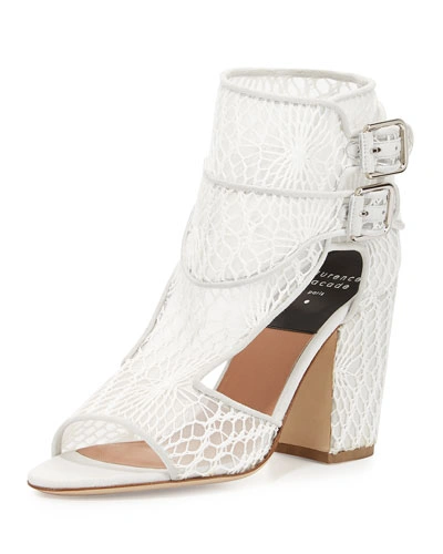 Laurence Dacade Sandals With Macramé Lace In White