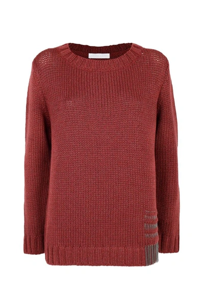 Shop Fabiana Filippi Women's Red Wool Sweater