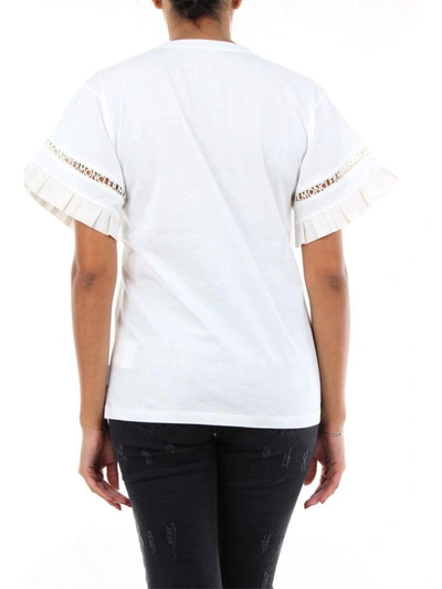 Shop Moncler Women's White Cotton T-shirt