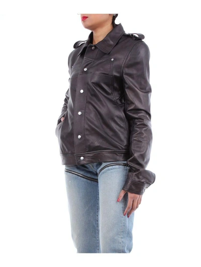 Shop Rick Owens Women's Black Leather Jacket