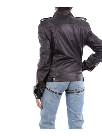 Shop Rick Owens Women's Black Leather Jacket
