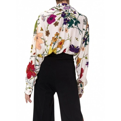 Shop Gucci Women's Beige Silk Blouse