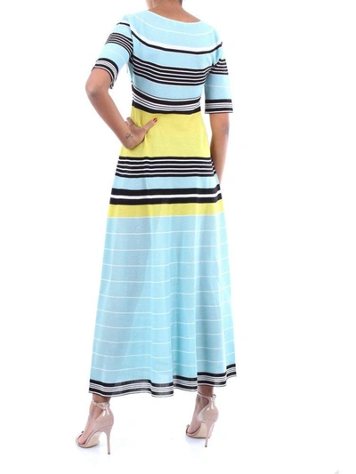 Shop Lanvin Women's Light Blue Cotton Dress