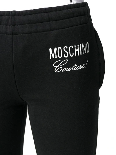 Shop Moschino Women's Black Cotton Joggers