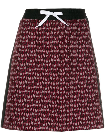 Shop Miu Miu Women's Burgundy Viscose Skirt