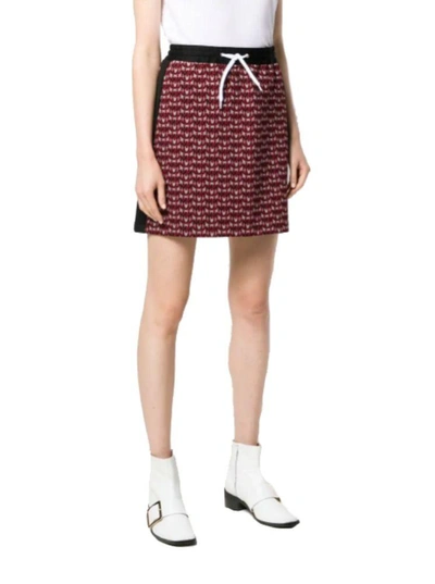 Shop Miu Miu Women's Burgundy Viscose Skirt