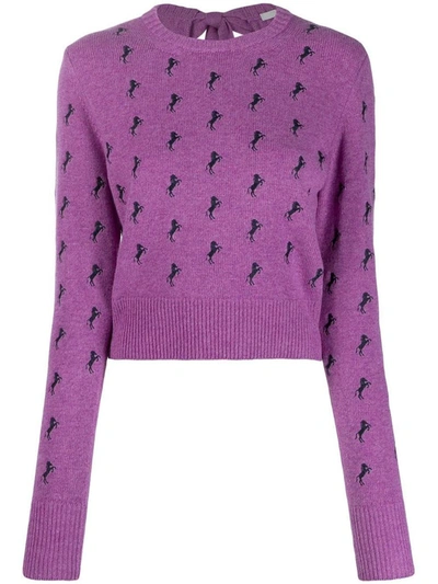 Shop Chloé Women's Purple Wool Sweater