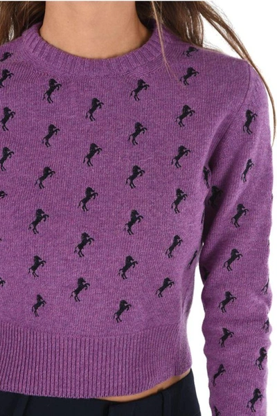Shop Chloé Women's Purple Wool Sweater