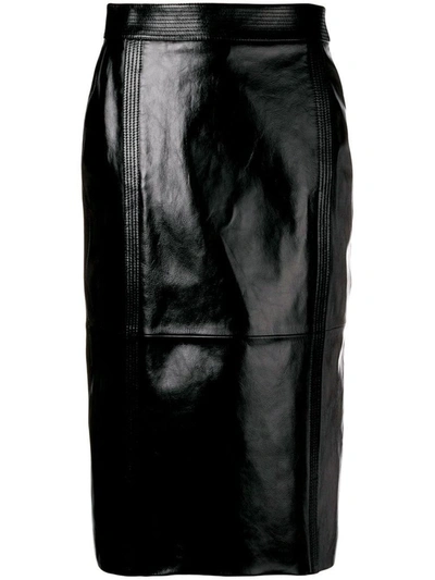 Shop Givenchy Women's Black Leather Skirt
