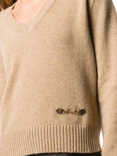 Shop Gucci Women's Beige Cashmere Sweater