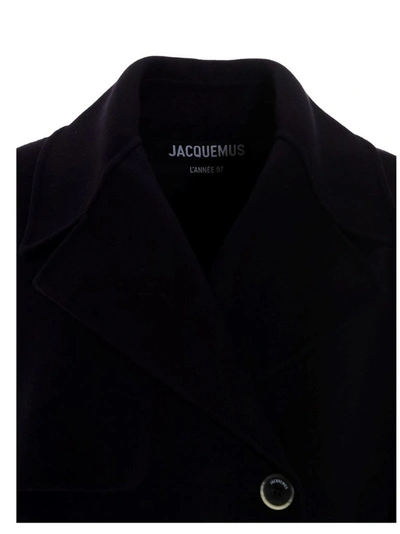 Shop Jacquemus Women's Blue Cashmere Coat