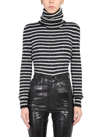 Shop Saint Laurent Women's Black Wool Sweater