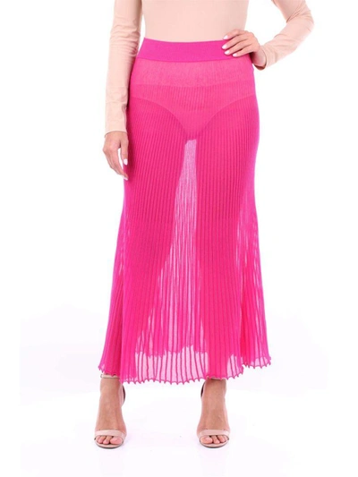 Shop Jacquemus Women's Fuchsia Cotton Skirt
