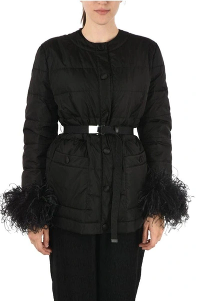 Shop Miu Miu Women's Black Polyamide Outerwear Jacket