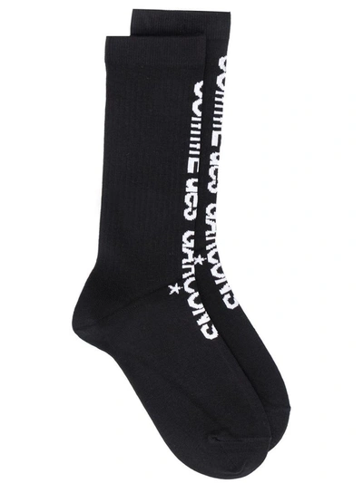 Shop Comme Des Garçons Women's Black Cotton Socks