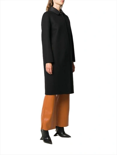 Shop Ferragamo Salvatore  Women's Black Wool Coat