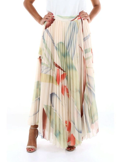 Etro Foliage Print Plisse Skirt In Multicolor
