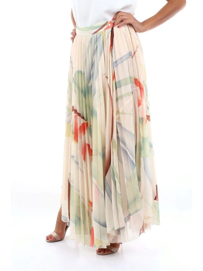Etro Foliage Print Plisse Skirt In Multicolor