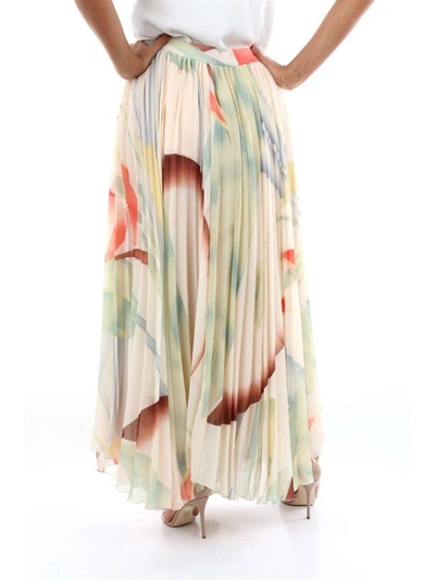 Etro Foliage Print Plisse Skirt In Multicolor