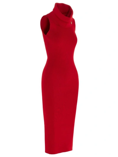 Shop Balmain Women's Red Dress