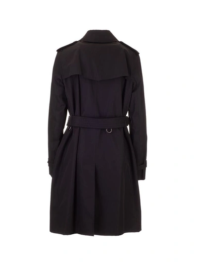 Shop Burberry Women's Black Cotton Trench Coat