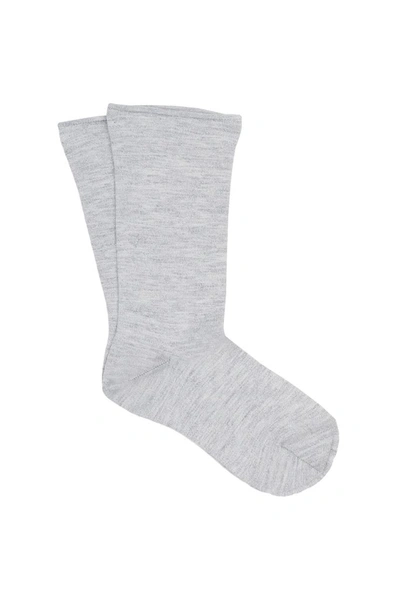 Shop Brunello Cucinelli Women's Grey Cashmere Socks