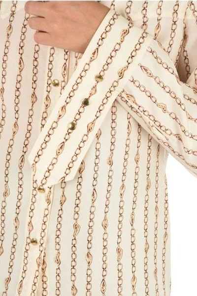 Shop Chloé Women's Beige Silk Shirt