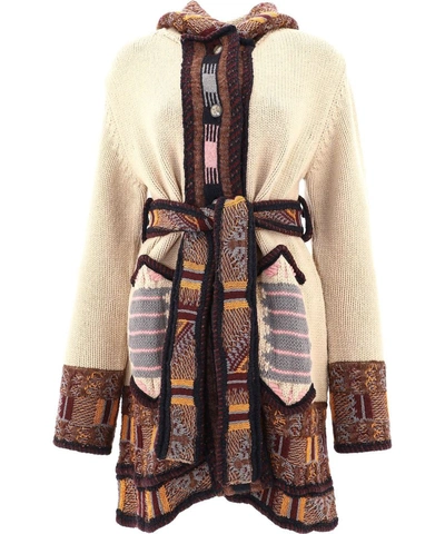 Shop Etro Women's Beige Wool Coat