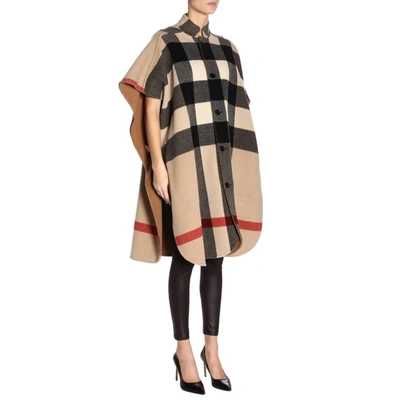 Shop Burberry Women's Brown Wool Coat