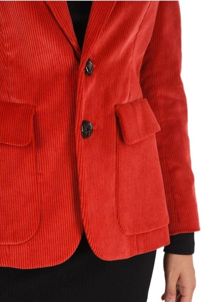 Shop Dsquared2 Women's Red Cotton Blazer