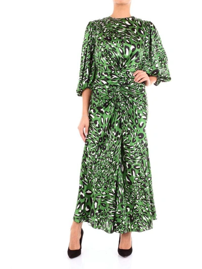 Shop Alexandre Vauthier Women's Green Silk Dress