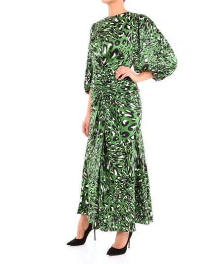 Shop Alexandre Vauthier Women's Green Silk Dress
