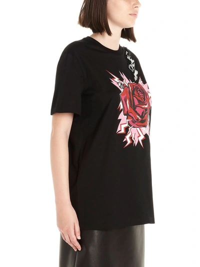 Shop Prada Women's Black Cotton T-shirt