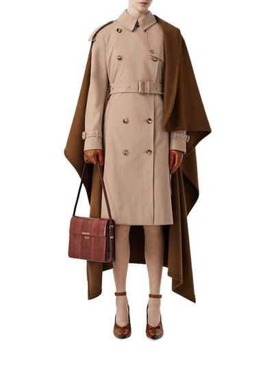 Shop Burberry Women's Beige Cotton Trench Coat