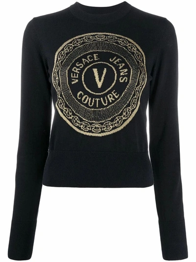 Shop Versace Women's Black Cotton Sweater