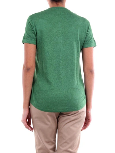 Shop Majestic Filatures Women's Green Linen T-shirt