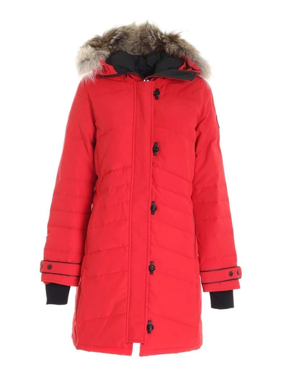 Shop Canada Goose Women's Red Polyester Coat