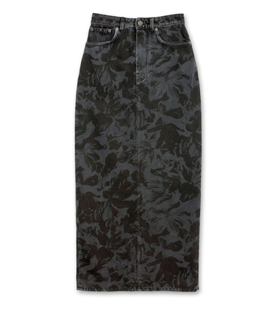 Shop Balenciaga Women's Grey Cotton Skirt