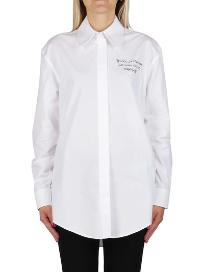 Shop Off-white Women's White Cotton Shirt