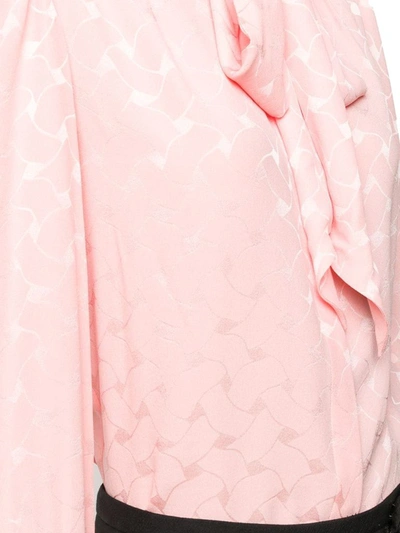 Shop Saint Laurent Women's Pink Silk Blouse