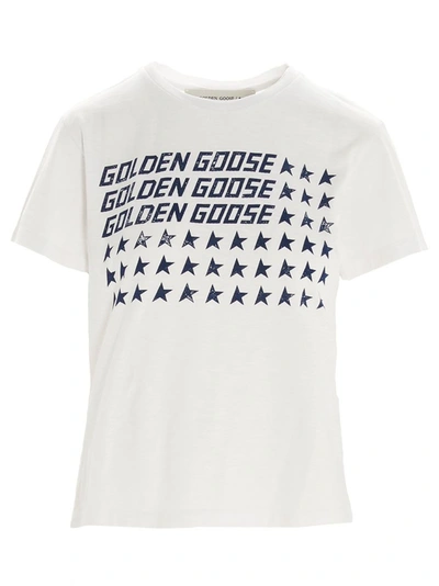 Shop Golden Goose Women's White Cotton T-shirt
