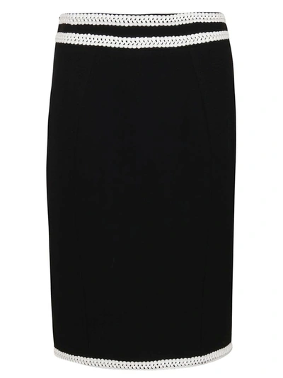 Shop Moschino Women's Black Wool Skirt