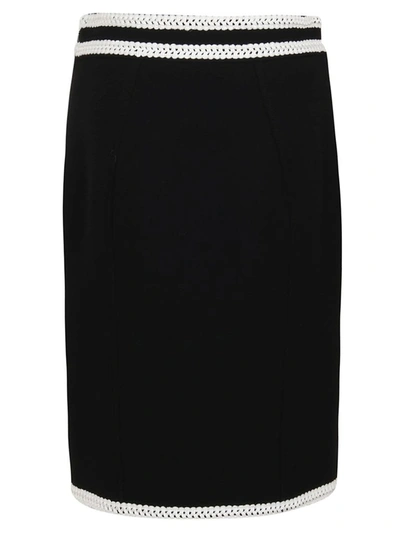 Shop Moschino Women's Black Wool Skirt
