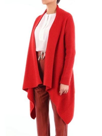 Shop Rick Owens Women's Red Wool Cardigan