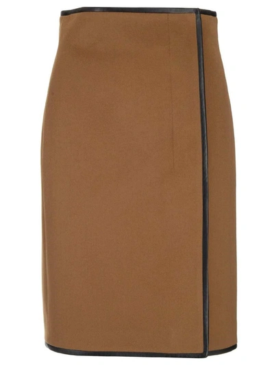 Shop Saint Laurent Women's Beige Skirt