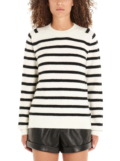 Shop Saint Laurent Women's White Wool Sweater