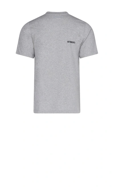 Shop Vetements Women's Grey Cotton T-shirt