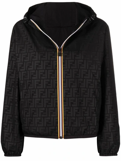 Shop Fendi Women's Black Polyester Outerwear Jacket