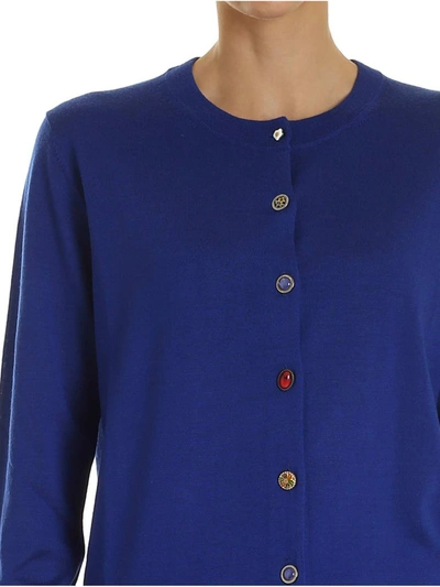 Shop Ps By Paul Smith Women's Blue Wool Cardigan